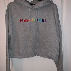 cropped sweatshirt